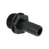 PP- Straight Hose Nozzles 30mm x 1" M - Black