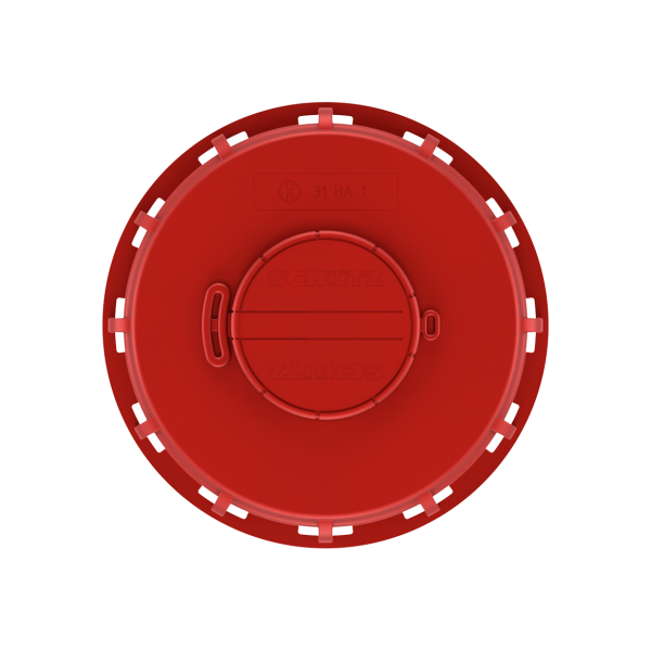Schütz Red NW150 inlet cap - G2" + valve - TPE-V