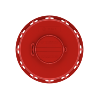 Schütz Red NW150 inlet cap - G2" + valve - TPE-V