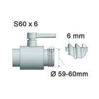 Werit slide valve Red - DN50 > S60x6