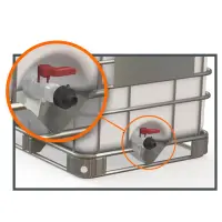 IBC Adapter | S60x6 | 1" BSP buitendraad | Polypropyleen