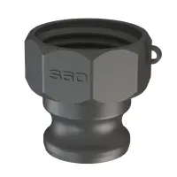 Adaptateur IBC | S60x6 | 1"1/2 Camlock Part A | Polypropylène