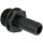 PP- Straight Hose Nozzles 45mm x 1"1/2 M - Black