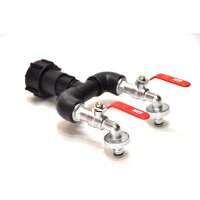 IBC Adapters | S60x6 | met 2x MT messing aftapkranen en...