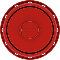 Red NW225 IBC inlet cap - 2 "G + valve - EPDM