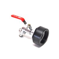 IBC-Adapter | S60x6 | mit Messing-Ablasshahn und Schnellkupplung | PE-HD