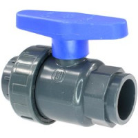 PVC-U kogelkraan HDPE / EPDM 1x koppeling -2x lijmmof