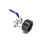 Raccords IBC S60x6 + robinet MT bleu en laiton avec raccord tuyaux (PE-HD)