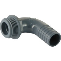 PP- Hose Nozzles 90° with Male thread - Grey