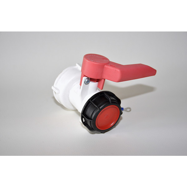 Red Schütz Butterfly valve- UV white (Conical) S75x6 > S60x6 (EPDM)