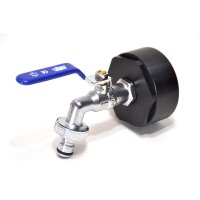 Adaptateurs IBC | 2" BSP | avec robinet de vidange...