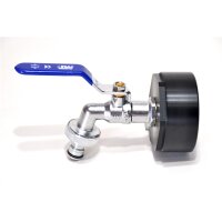 Adaptateurs IBC | 2" BSP | avec robinet de vidange...