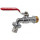 Roter MT® Messing Kugelauslaufhahn mit Verriegelungsloch - Type 4147