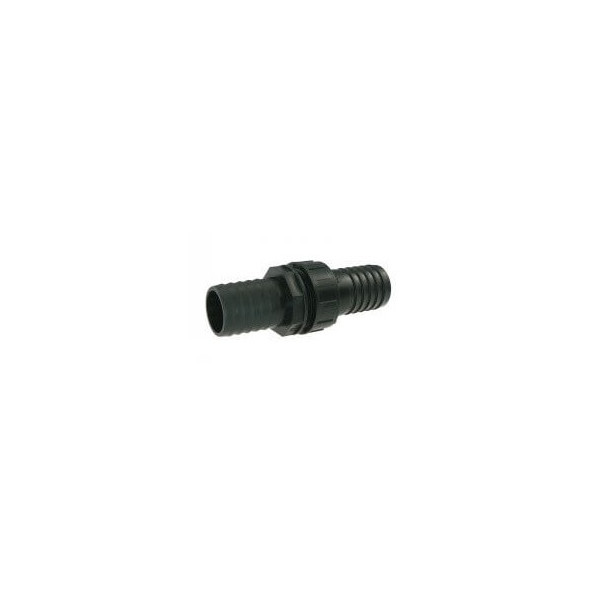 PP- screw connection, double hose nozzle - Black