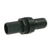 PP- screw connection, double hose nozzle - Black