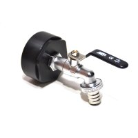 IBC Adapter | 2"1/8 BSP | 3/4" messing aftapkraan | slangtule | PE-HD