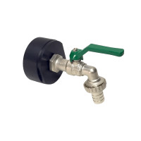 IBC Adapters 2&quot; BSP + RIV Brass Ball faucet with...