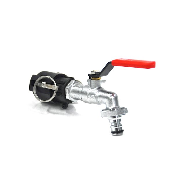 1" Camlock coupler + MT® brass drain valve | 1/2" garden hose quick coupling | Polypropylene