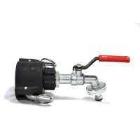 2" Camlock koppeling + MT® messing aftapkraan | 1/2" snelkoppeling | Polypropyleen