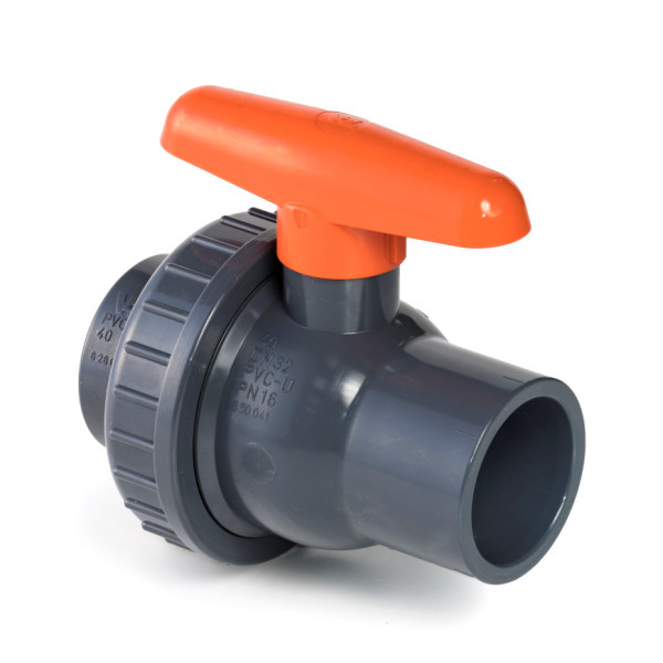 VDL PVC-U ball valve EPDM 1-gang union 2-gang glue sleeve