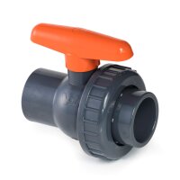VDL PVC-U ball valve EPDM 1-gang union 2-gang glue sleeve 32mm