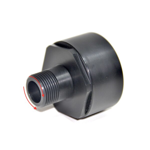 IBC-Adapter | S60x6 | 1"1/4 BSP Außengewinde - drehbar | PE-HD