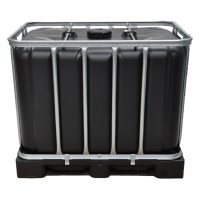 New IBC | 600L | Black | Plastic pallet | UN | FDA | S60x6 | NW150 | Werit