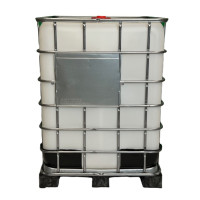 Neue (Ecobulk) 1250L IBC-Container auf Kunststoffpalette - UN "Schütz"