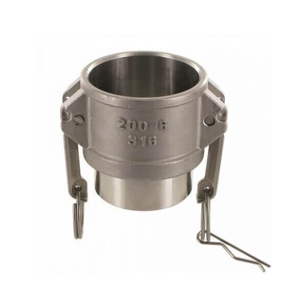 2" Camlock coupler > welding end 51/60mm - DN50 (SS 316)