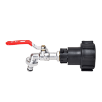 IBC Adapter | 2" NPS | MT messing aftapkraan 3/4" | snelkoppeling | Polypropyleen