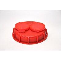 Red Schütz cap NW150 Double 2"G + 2xVentil - TPE-V