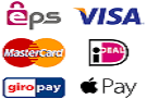 EPS,Visa,Mastercard,iDeal,Giropay,Apple Pay